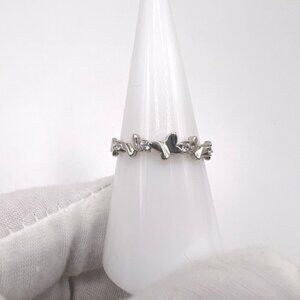 Sale $15 Firm! .925 Sterling Silver Butterfly Ring with Cz Accen…